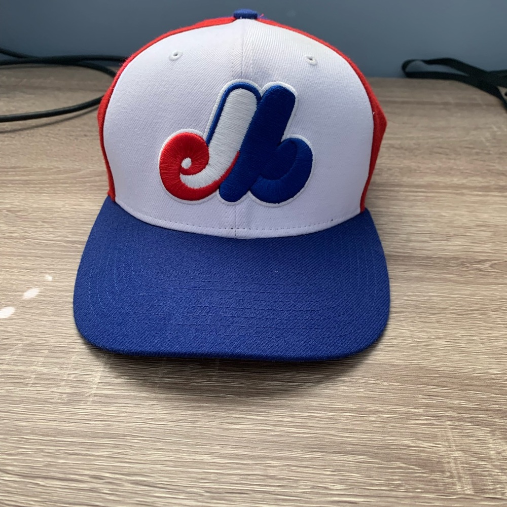 47 Brand Montreal Expos Tricolor Snapback Hat - White, Blue, Red